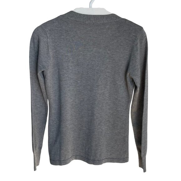 NWOT SAN FRANSISCO Womens Gray Cardigan Size XS Button Down Long Sleeve V-Neck - Picture 2 of 13